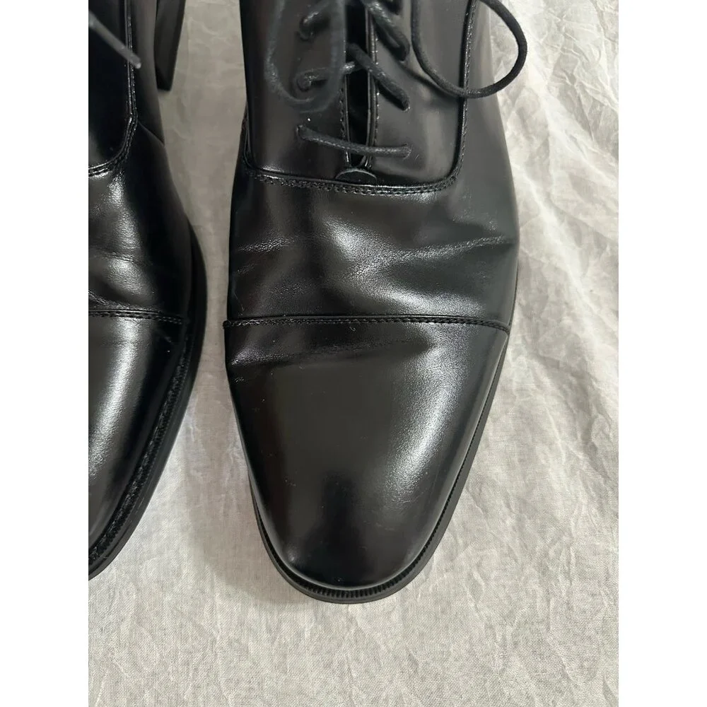 Unlisted Kenneth Cole Men's Dress Shoes Black Size 10.5 Half Time Oxford Lace Up